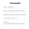 1.5m USB Sync Data Charger Cable for Samsung MP3 MP4 Player YP-Q2 YP-K3 YP-K5 YP-T08 YP-T9. 
