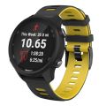 Watch Strap 22mm For Huawei Watch GT2e 46mm Silicone Watch Band(Black+Yellow). 