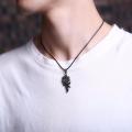 Black Dragon Pendant Necklace For Men Trendy Simple Chain For Men.