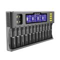 LiitoKala Lii-S12 S2 21700 9V Battery Charger LCD Display 12 Trough For 1.2V 3.8V 3.2V 3.7V IMR NiMH/Cd 18650 26650 26700 AA AAA. 