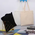 Wholesale 100pcs/lot Custom Print Logo Cheap Reusable Shopping Bags Plain White Black Cotton Canvas Tote Bag With Customized. 