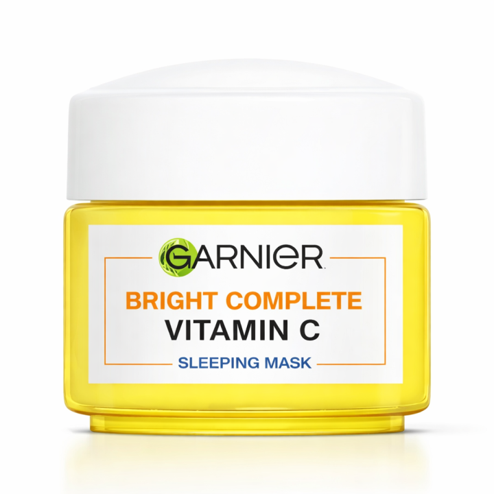 Garnier Bright Complete Vitamin C Sleeping Mask Night Cream | Brightening Face Mask | Dark Spot Removal | Hydrating Overnight Glow Cream 50ml