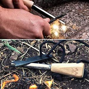 Wood Frame Emergency Fire Starter / Magnesium Flint