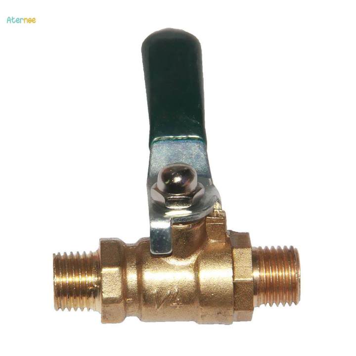 7x%20Heavy%20Duty%20Brass%20Ball%20Valve%20Shut-Off%20Switch,%201/4%20''%20Or%203/8%20''%20NPT%20Thread%20Pipe%20Fitting%20-%20Male%20to%20Male%20Green,%201/4%20-%20Image%204