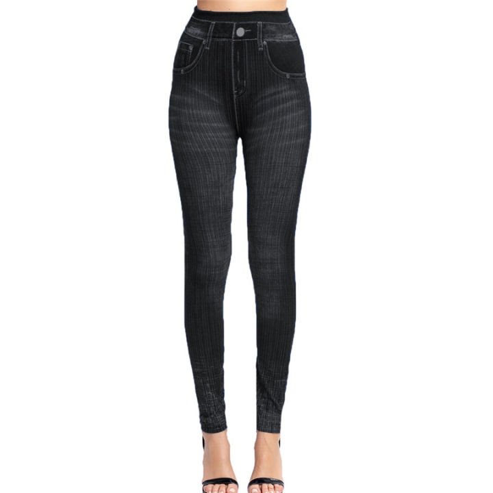 YGYEEG%20Sport%20Lady%20Women%20Denim%20Jeans%20Leggings%20Jeggings%20Streth%20Pants%20Blue%20Black%20Slim%20Stripe%20Printing%20Skinny%20Autumn%20Trousers%20-%20Image%204