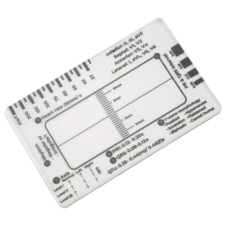 Surgical Heart Measurement Ruler ECG 7 Step Ruler, Rapid Quick Cardiac Analysis and Measurement Tool ...