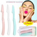 3Pcs/set Foldable Eyebrow Razor Exfoliating Dermaplaning Tool Facial Hair Remover Eye brow Shaper Shaver Blade Eyebrow Trimmer. 