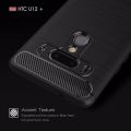 Shockproof Silicone Case for HTC U12 Plus U12+ Brushed Carbon Fiber Case for HTC U12plus u12 + Back Cover Coque Fundas.