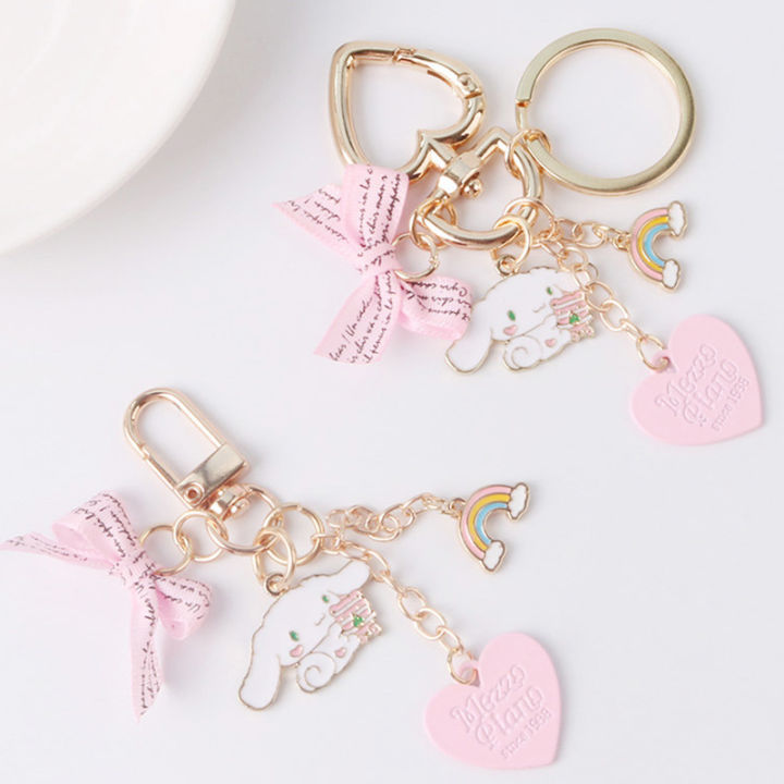 Cute%20Girls'%20Keychains%20Car%20Keys%20Key%20Chains%20Bag%20Decor%20Pink%20Rosette%20Rainbow%20Pendant%20MJD%20-%20Image%205
