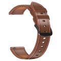 For Huawei Watch GT 3 46mm / GT Runner 22mm Tricolor Stitching Leather Watch Band. 