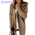 Women Jket Stylish Hooded Sweater Coat for Women Long Sleeve Knit Cardigan with Ribbed Cuffs Open Front Solid Colord-length Outerwear Women Knitted Cardigan Jket. 