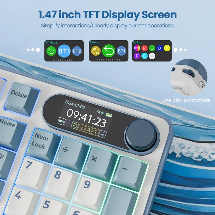 RK%20ROYAL%20KLUDGE%20S98%20Mechanical%20Keyboard%20Top%20Mount%20TFT%20Screen%2098%20Keys%20RGB%20BT5.0/2.4G/USB-C%20Wireless%20Gamer%20Keyboard%20Hot%20Swappable%20-%20Image%203