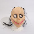 New Halloween Horror Mask With Long Hair Funny Mask V-shaped Mouth Mask Female Ghost Mask Roleplay Mask Halloween Prop.