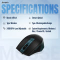 A4tech FB35C Multimode Rechargeable Wireless Mouse - Bluetooth + 2.4G Wireless - Rechargeable Type C - 2400 DPI - Connects 3 Devices - For PC/Laptop/Tablet/Smart TV - Midnight Green/Smokey Grey. 