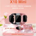 X10 Mini Smart Watch Bluetooth Calling, Two Belt, Heart Rate Monitoring Smartwatch for Ladies and Babies.