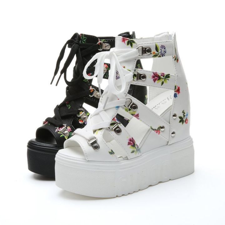 Summer%202024%20New%20Roman%20Sandals%20High%20Heel%20Color-Blocked%20Cross%20Tie%20Up%20Women's%20Shoes%2012cm%20Heel%20Wedge%20Fishbill%20Shoes%20-%20Image%205