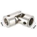Heavy Duty Stainless Steel U Joint Coupler 8mm To 8mm Inner Dia Brushed Nickel Steering Universal Joint Joint Coupling Grinding Machines, Automotive Parts. 