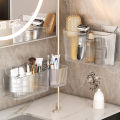 【Shop the Look】 Multifunctional Transparent Storage Rack Holder Punch Free Wall-Mounted Storage Organization Kitchen Cabinet Storage Box Huiye. 