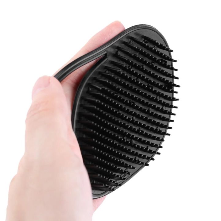 【Daily Necessities For Anyone Store】1PC Portable Pocket Travel Hair Comb Brush Men Beard Mustache Palm Massage Black Hair Care Styling
