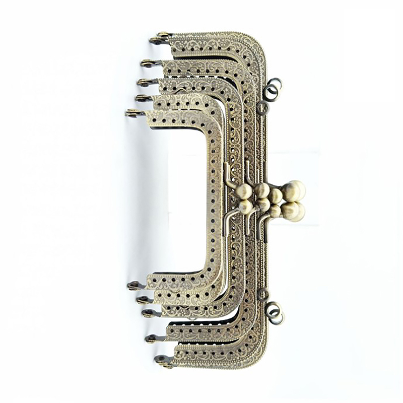 【Tech-savvy】 Square Glossy Silver Basic Metal Purse Frame Kiss Clasp Lock DIY Bag Accessories Podazz