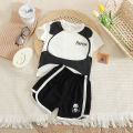 0-5 years old children's clothing set summer leisure time boys clothes set full print panda two piece suits. 