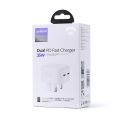 JOYROOM L-2P356 35W Dual Type-C PD Fast Charger, UK Plug (White). 