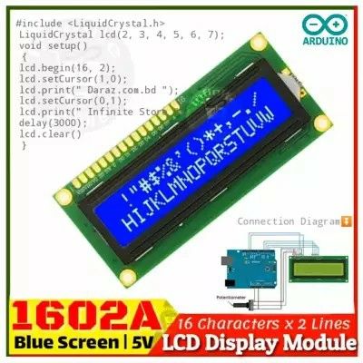 LCD1602+I2C 1602 16x2 1602A Blue/Green screen HD44780 Character LCD /w IIC/I2C Serial Interface Adapter Module For Arduino