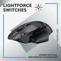 Logitech G502 X Lightspeed Wireless Gaming Mouse - Optical Mouse with LIGHTFORCE Hybrid Optical-Mechanical switches, Hero 25K Gaming Sensor, Compatible with PC/macOS/Windows - Black. 