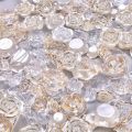 Transparent Gold Border Flower Baroque Accessories Mixed Random Style Cream Glue Phone Case Hair Clip Nail DIY Resin Accessories.