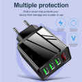 3a Usb Wall Charger Digital Display Quick Charging 3.0 Power Adapter Compatible For Iphone 13 12 Pro Max. 