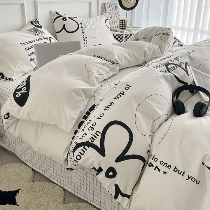 Nordic%20Washed%20Cotton%20Floral%20Bedding%20Set%20Soft%20Duvet%20Cover%20Flat%20Sheet%20with%20Pillowcases%20Print%20Bed%20Linen%20Bed%20Cover%20Four%20Piece%20Sets%20-%20Image%207