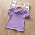 Summer School Girls T-shirts Short Sleeve Cotton T shirt Baby Toddler Girl White Blouse Shirt Kids Tops Children Clothes JW7967. 