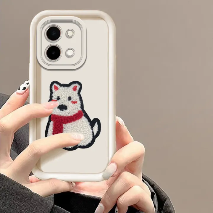 Biruiqu%20For%20VIVO%20Y28%204G%20With%20DIY%20Cute%20Puppy%20Sticker%20-%20Step%20Lens%20Full%20Pack%20Thickened%20Anti-Drop%20Silicone%20Phone%20Case%20-%20Image%204