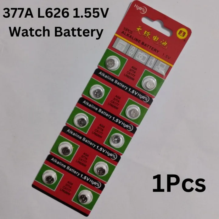 Button%20Coin%20Cell%20Battery%201.55V%20SR626SW%20AG4%20LR626%20377%2028mAh%201.5%20Volt%20Watch%20Batteries%20-%20Image%202