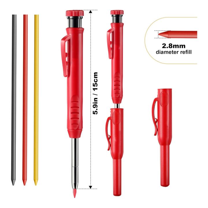 Mechanical%20Pencil%20Set%20with%204%20Mechanical%20Carpenter%20Pencils%2024%20Refills%20-%20Image%202