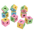 3D Building Blocks Construction Game 3D Cube Building Blocks Plastic Building Blocks Geometric Space Construction Blocks.