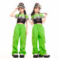 Jazz dance costumes, girls' Korean version, fashionable children's models, catwalks, workwear, overalls, street dance, children's fashion clothes. 