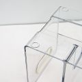 Portable Clear Acrylic Bookends with Handle Desk Organizer Divided Book Stand Desktop Sorting Rack Study Supplies. 