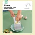 Kitchen 5 in 1 Stainless Steel Multifunctional Safe Manual Vegetable Slicer Cutter Potato Shredders Garlic Carrot Grater Chopper. 