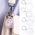 Homemade DIY photo keychain bag charm blank transparent keychain can open cover lock keychain. 