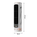Desktop Tower Fan 1200mAh Bladeless Desktop Air Conditioning Fan Portable Mute 3-speed Fans Air Cooler for Living Room Bedroom.