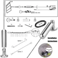 Wall Mount Curtain Wire Rod Set for Art Display - Stainless Steel Photo Hanging Wire Clothesline Wire Window Curtain Tension Wire Multi-Purpose Crafts (5 Meter). 