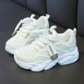Girls mesh sneakers breathable dad shoes 2024 new fashion kids shoes student soft sole running.