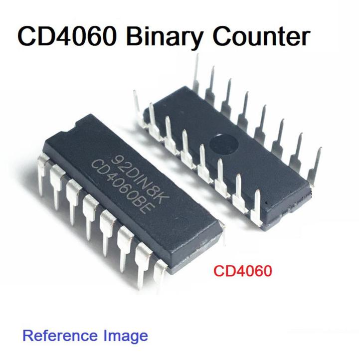 CD4060BE IC CD4060 IC DIP-16 Pin Leads 4060 IC Breadboard Friendly IC