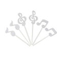 6 Pcs Music Notes Themed Cupcake Topper Paper Cake Inserts Card Wedding Cake Topper Decoration. 