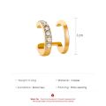 Fashion Double C Earrings Female Accessries No Pierced Ears 1Pc Simple Chic Earing Clip.