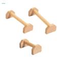 2Pcs Wood Parallettes Fitness Sturdy Stable Handstand Push up for Gym 25 cm. 