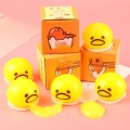 Cute Lazy Egg Yolk Puking Sucking Stress Ball Puking Egg Yolk Stress Slime Ball Vomiting Funny Stress Relief Fidget Toys Prank.