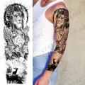 Full Sleeve Temporary Tattoos For Women Men Realistic Skulls Roses Tigers Lions Tattoo Stickers Thigh Waterproof Tatoos. 