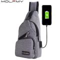Men Back Pack Chest Pack Single Rucksack England Chest Bags Shoulder Cross body Bag External USB Charger Backpack Boys fast ship.